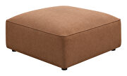Upholstered ottoman in terracotta fabric by Coaster additional picture 2