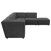 Dark charcoal bouclé modular sectional couch by Coaster additional picture 11