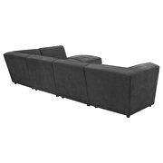 Dark charcoal bouclé modular sectional couch by Coaster additional picture 12