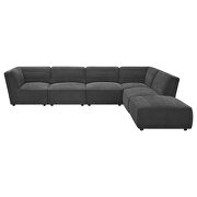 Dark charcoal bouclé modular sectional couch by Coaster additional picture 13