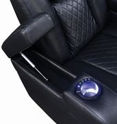 Stylish black power motion recliner sofa w/ led by Coaster additional picture 11