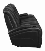 Stylish black power motion recliner sofa w/ led additional photo 3 of 11