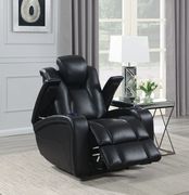 Motion power recliner chair in black by Coaster additional picture 9