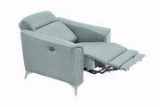 Power recliner sofa in seafoam leather / pvc by Coaster additional picture 2