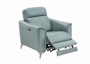 Power recliner sofa in seafoam leather / pvc by Coaster additional picture 3