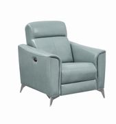 Power recliner sofa in seafoam leather / pvc by Coaster additional picture 5