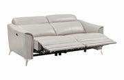 Power recliner sofa in gray leather / pvc by Coaster additional picture 5