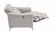 Power recliner chair in gray leather / pvc by Coaster additional picture 4