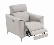 Power recliner chair in gray leather / pvc by Coaster additional picture 7