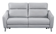 Light gray performance leatherette upholstery power sofa by Coaster additional picture 11