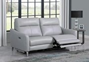 Light gray performance leatherette upholstery power sofa by Coaster additional picture 15