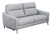 Light gray performance leatherette upholstery power sofa by Coaster additional picture 3