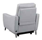 Light gray performance leatherette upholstery power recliner chair by Coaster additional picture 4