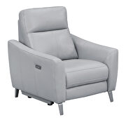 Light gray performance leatherette upholstery power recliner chair by Coaster additional picture 6