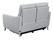 Light gray performance leatherette upholstery power loveseat by Coaster additional picture 4