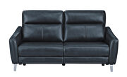Blue finish performance leatherette upholstery power sofa by Coaster additional picture 11