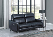 Blue finish performance leatherette upholstery power sofa by Coaster additional picture 14
