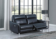 Blue finish performance leatherette upholstery power sofa by Coaster additional picture 16
