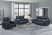 Blue finish performance leatherette upholstery power sofa by Coaster additional picture 19