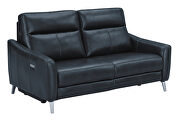 Blue finish performance leatherette upholstery power sofa by Coaster additional picture 3