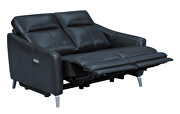 Blue finish performance leatherette upholstery power sofa by Coaster additional picture 5