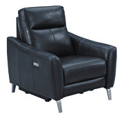 Blue finish performance leatherette upholstery power recliner chair by Coaster additional picture 2