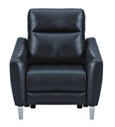 Blue finish performance leatherette upholstery power recliner chair by Coaster additional picture 4