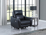 Blue finish performance leatherette upholstery power recliner chair by Coaster additional picture 9
