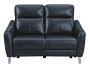 Blue finish performance leatherette upholstery power loveseat by Coaster additional picture 5
