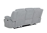Power motion sofa upholstered in gray performance fabric by Coaster additional picture 6