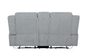 Power loveseat upholstered in gray performance fabric by Coaster additional picture 10