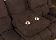 Six-piece modular power motion sectional upholstered in a brown performance-grade fabric by Coaster additional picture 11