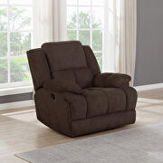 Six-piece modular power motion sectional upholstered in a brown performance-grade fabric by Coaster additional picture 5