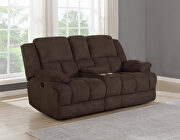 Six-piece modular power motion sectional upholstered in a brown performance-grade fabric by Coaster additional picture 7