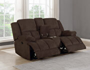 Six-piece modular power motion sectional upholstered in a brown performance-grade fabric by Coaster additional picture 8