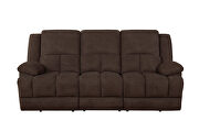 Power motion sofa upholstered in brown performance fabric by Coaster additional picture 9