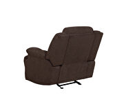 Power glider recliner upholstered in brown performance fabric by Coaster additional picture 6