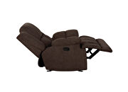 Power glider recliner upholstered in brown performance fabric by Coaster additional picture 8