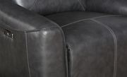 Gray top grain leather power2 sofa by Coaster additional picture 4
