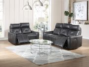 Gray top grain leather power2 sofa by Coaster additional picture 7