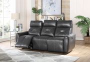 Gray top grain leather power2 sofa by Coaster additional picture 8