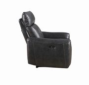 Power2 recliner chair in gray top grain leather by Coaster additional picture 3