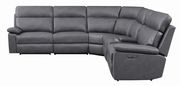 6 pc power2 sectional in gray breathable leatherette by Coaster additional picture 2
