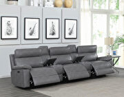 5 pc power2 home theater in gray performance-grade leatherette by Coaster additional picture 2