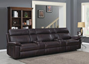 5 pc power2 home theater in brown performance-grade leatherette by Coaster additional picture 2