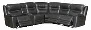 6 pc power2 sectional sofa in charcoal leather / pvc by Coaster additional picture 6