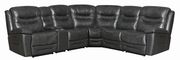 6 pc power2 sectional sofa in charcoal leather / pvc by Coaster additional picture 9