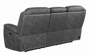 Power2 sofa in dark gray faux suede additional photo 3 of 12