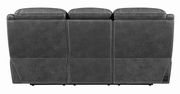 Power2 sofa in dark gray faux suede additional photo 4 of 12