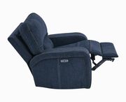 Power2 sofa in navy blue chenille fabric by Coaster additional picture 4